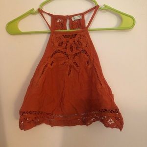 FREE PEOPLE Orange Crop Top